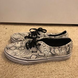 Vans Snakeskin Silver Shoes